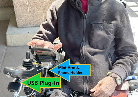 USB Plug-In for Electric Wheelchairs